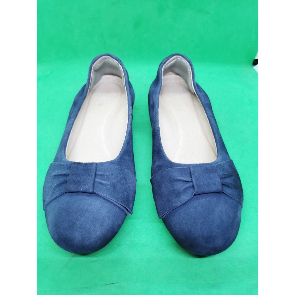 Dansko Lina Ballet Flats Loafers Shoes Womens Size 6.5 US 37 EU Navy Blue Suede - Picture 14 of 16